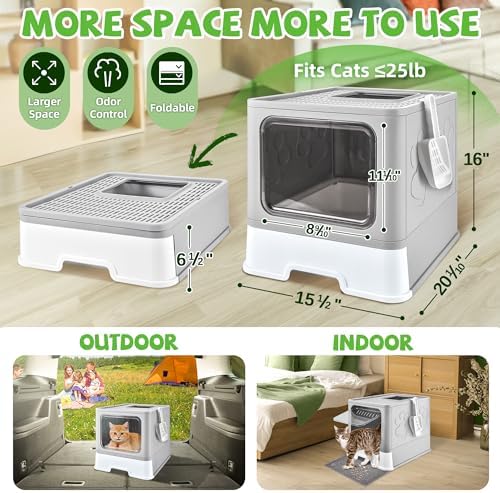 Covered Cat Litter Box, Extra Large Drawer Design - Image 2