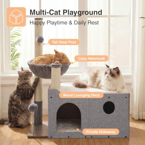 Veehoo 31.9" Small Cat Tree Condo - Image 4