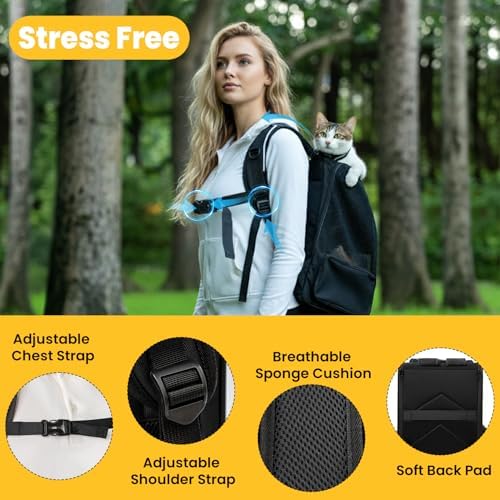 Conlun Cat Backpack Carrier for Small Dogs and Cats Fit Up to 15 Lbs, Small Dog - Image 4