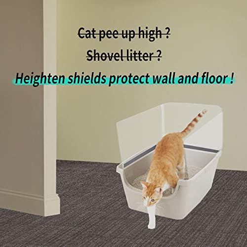 Oncpcare 6 Pack Cat Litter Box Pee Shields, High Side Open Top Kitty Pan Shield - Image 6