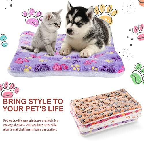 Tuanse 4 Pack Soft Pet Bed Mat Small Dog Crate Fleece - Image 6