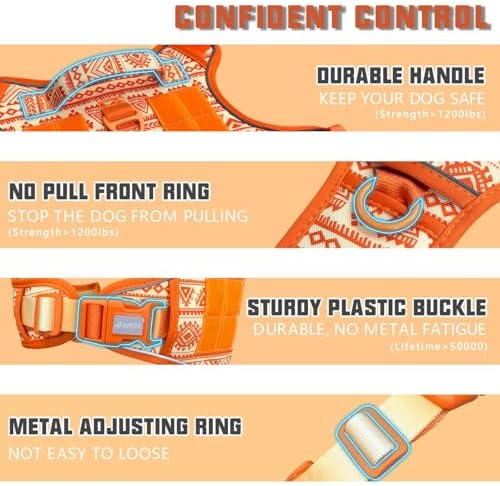 AUROTH Tactical Dog Harness for Large Dogs, Heavy Duty No Pull Pet Vest - Image 3