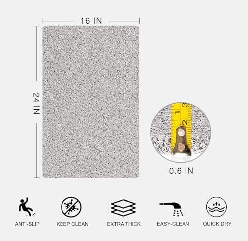 Nonslip Bathtub Mat, Anti Slip Bath Mat 0.6" Extra Thick, Quick Dry Bath Tub - Image 2