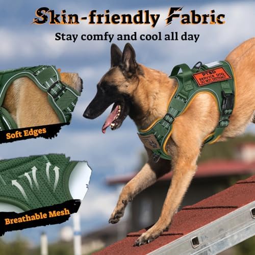 rabbitgoo Tactical Dog Harness for Small Dogs, No Pull Service Pet Vest - Image 6