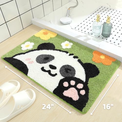 Molesun Panda Bath Mat 16x24, Soft Absorbent Microfiber Bath Rugs - Image 2