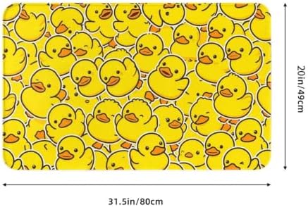 Cute Rubber Ducks Bath Mat Non-Slip Soft Microfiber Bathroom Rugs Washable - Image 3
