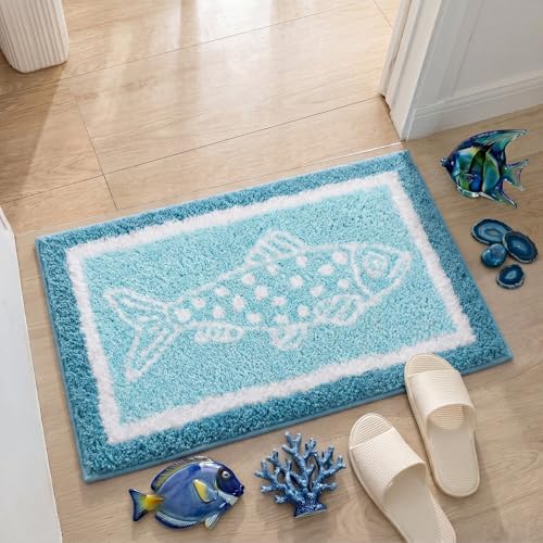 Boao Ocean Bathroom Rug Sardine Bath Mat, 24 x 16 Inches - Image 4