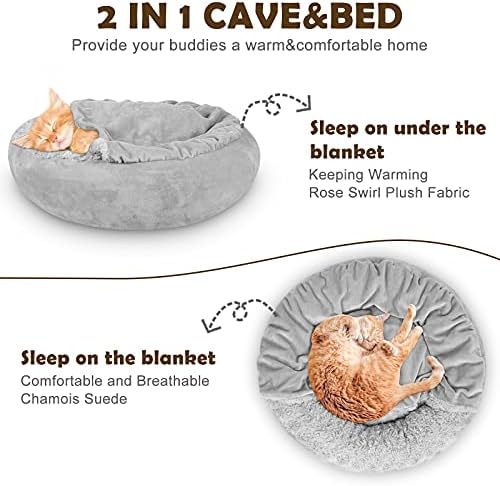 JOEJOY Dog Beds for Small Medium Dogs, Cozy Cuddler Luxury Puppy Pet Bed - Image 3