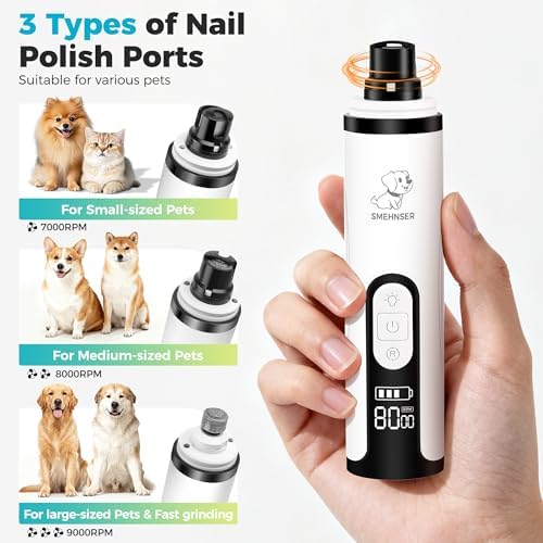 Dog Nail Grinder, Rechargeable Pet Nail Trimmer - Image 4