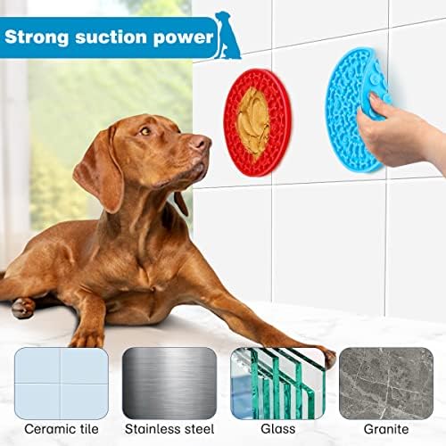 Dog Lick Pad, Pet Bathing Grooming Distraction Wall Mounted Silicone Slow - Image 2