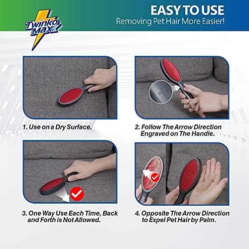 Twinko Max Lint Brush for Pet Hair, Reusable Lint Remover for Clothes - Image 4