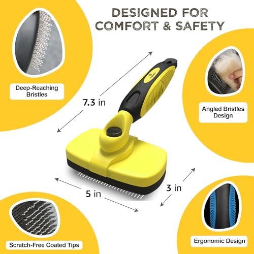 Deshedding Dog Brush for Shedding – Self Clean Cat Brush Deshedding & Grooming - Image 6