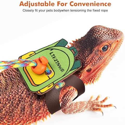 LIKZINWA Bearded Dragon Sling Carrier and Leash Harness, Small Animal Carrier - Image 4