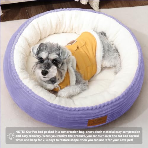 Zerbuger 23in Violet Round Dog Bed Sofa - Image 5