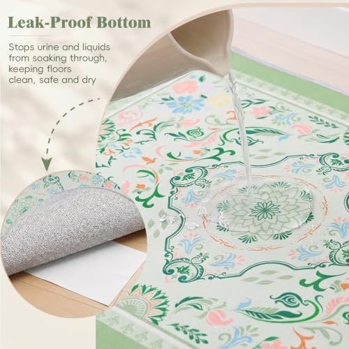 Bienbee Cat Litter Mat, 2 Pack 33" x 22" Machine Washable - Image 4