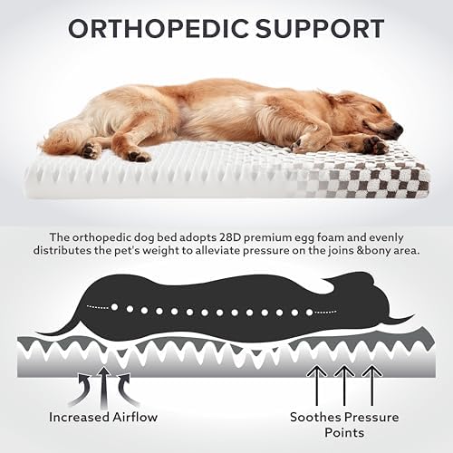 JOEJOY Dog Bed for Large Dogs, XLarge Orthopedic Dog Bed - Image 2