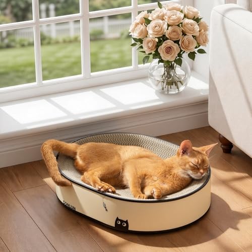 Conlun Oval Cat Scratcher Bed | Scratching Bowl Lounge by Conlun