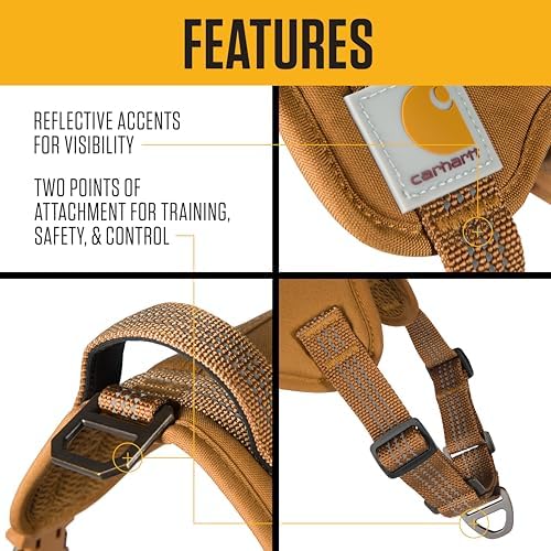 Carhartt Nylon Duck No Pull Dog Harness Gravel M - Image 3