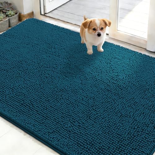 OLANLY Dog Door Mat for Muddy Paws 50x30, Super Absorbent Chenille Mud Mat by OLANLY