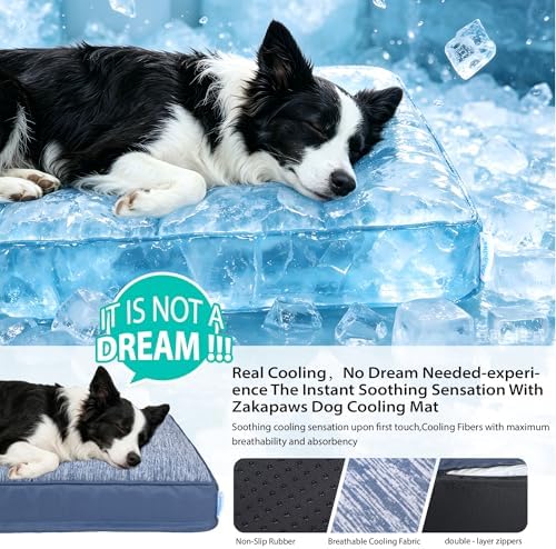 Cooling Dog Bed for 2XL Large Dogs, QMAX>0.5 Waterproof Pet Beds - Image 4