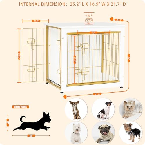 DWANTON 27" Dog Crate Furniture, Dog Kennel Indoor, - Image 3