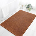 Chenille Bathroom Rug 40"x60" Burnt Orange, Large Plush Bath Mat by Kildoss