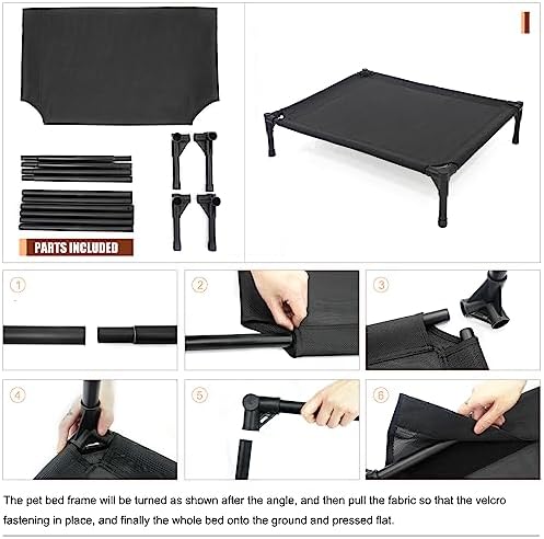 Garnpet Elevated Dog Bed for Small Dogs, Raised Dog Cot Fits Up to 150 LBs - Image 6