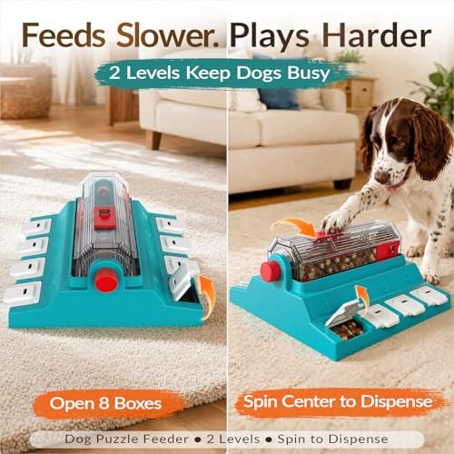 KADTC 2-Level Dog Puzzle Toy Rotating Treat Dispenser - Image 2