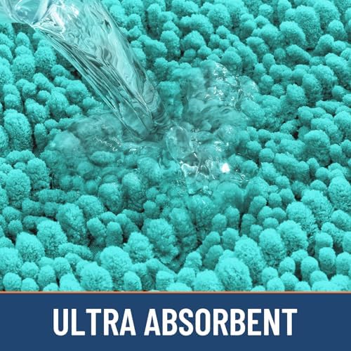 Smiry Bathroom Rugs 30X20, Extra Soft Rubber Backing Chenille Bath Mats - Image 5