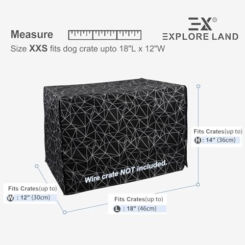 Explore Land Pattern Dog Crate Cover, 18 Inches - Image 2