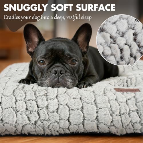 Dog Bed Crate Pad for Small Dogs 30"x20" Coffee - Image 2