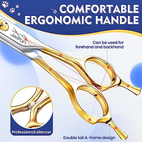 JASON Curved Dog Grooming Scissors - Image 5