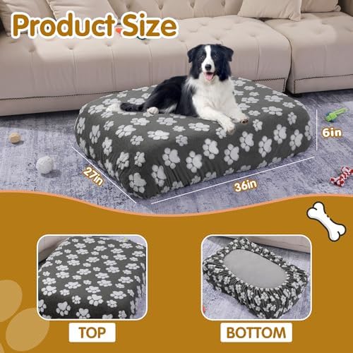 BALAPET Washable Dog Bed Cover 100% Waterproof, Soft Plush Velvet Dog Bed - Image 2