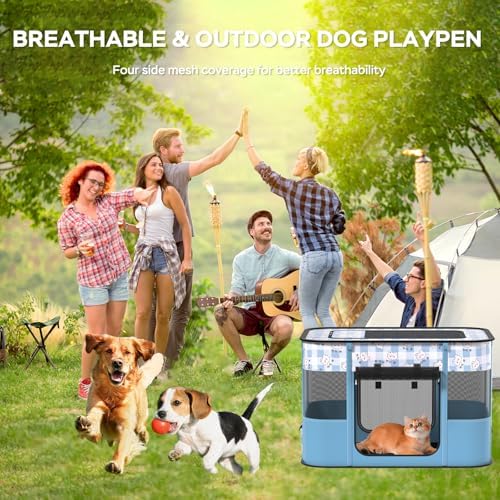 XRG Foldable Pet Playpen, Indoor Cat cage Puppy Crates M - Image 2