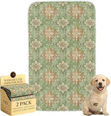 Washable Pee Pads for Dogs, Great Urine Absorbent Reusable Puppy Training Pads by Peepads