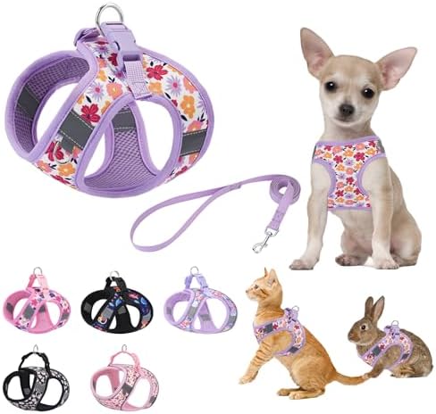 Small Dog Harness with Leash No Pull Reflective Harness by KocaPlye