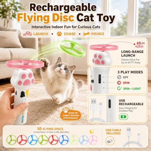 Cat Toy Launcher for Kitten Toys, Cat Toys Interactive, Automatic Cat Toy - Image 2