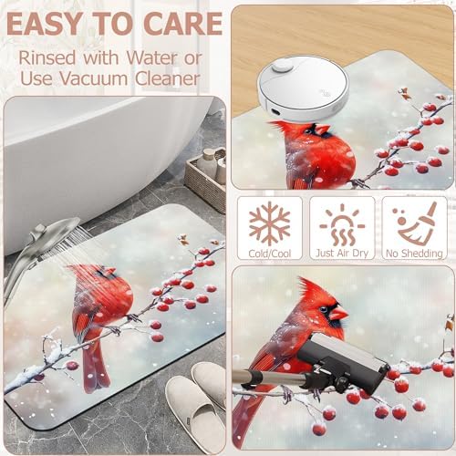 Bath Mat, Quick-Drying Non-Slip Rubber Bath Mats Absorbent Diatomaceous Earth - Image 6