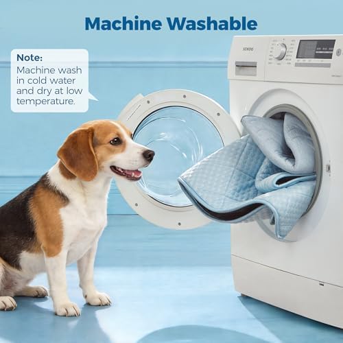 PPOLCA Waterproof Cooling Mat for Medium Dogs 21x29, Light Blue - Image 6
