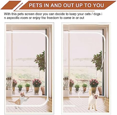 Upgraded Reinforced Pet Screen Door Thickened Cat Resistant Mesh Screen Door - Image 5