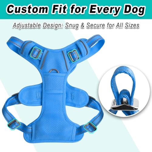 BARKBAY Dog Harness for Medium Sized Dog No Pull Mesh 2 Clips Dog Vest - Image 6