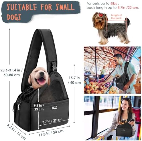Lukovee Pet Sling, Hands Free Hard Bottom Papoose - Image 2