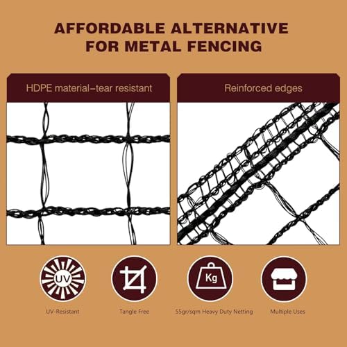 Deer Fence Netting, Plastic Mesh Fence 6.5x50ft, Reinforced Edges 55gsm Heavy - Image 4