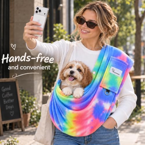 Cat Sling Carrier & Pet Sling for Small Dogs & Cats 3-14 lbs - Image 2