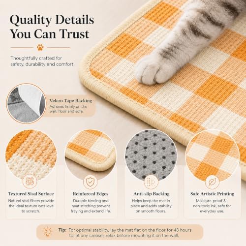 Cat Scratcher Mat, Natural Sisal Cat Scratch Pad - Image 5