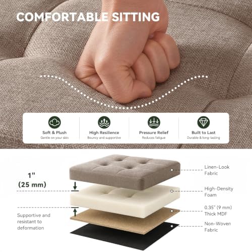 3-in-1 Cat Litter Box Enclosure Furniture, Cat Ottoman - Image 4