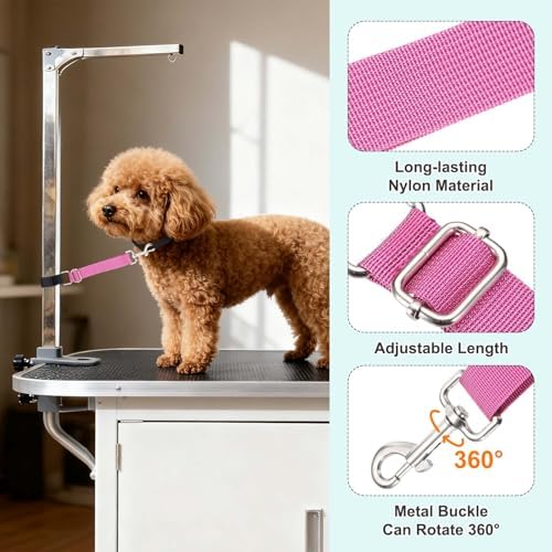 2Pcs Dog Grooming Loop, Adjustable, Fluorescent Green - Image 3