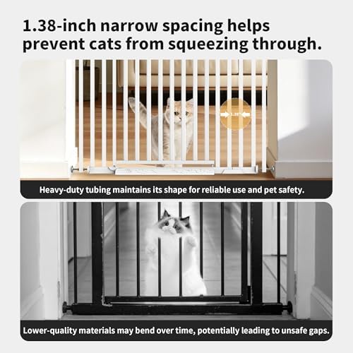 78.74" Extra Tall Cat Gate for Doorway, Wide Adjustable 27.56"-41.7" No - Image 5