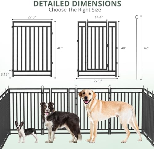 Thickened Outdoor Dog Fence, 40 Panels - Image 4