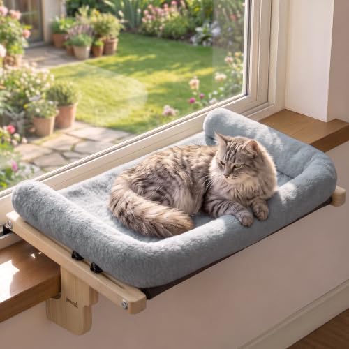 Pecute Cat Windowsill Perch, Cloud-Soft Cat Bed by pecute